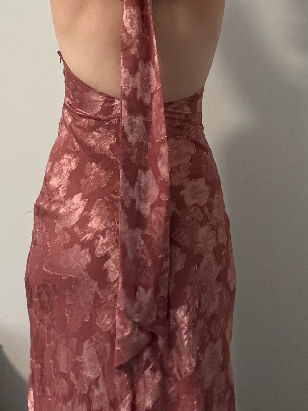 Azazie Dusty Rose Floral Maxi Dress - Picture 3 of 5